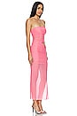 view 2 of 4 Iona Strapless Dress in Grapefruit Pink