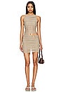 view 1 of 4 Ona Boatneck Mini Dress in Taupe