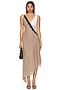 view 1 of 4 Abrielle Midi Dress in Taupe & Ivory