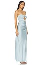 view 2 of 3 Rochelle Twist Strapless Dress in Dolphin Blue