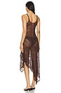 view 3 of 3 Adonia Lace Midi Dress in Chocolate