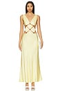 view 1 of 3 Agathe Diamond Dress in Butter Yellow