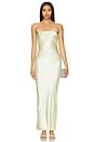 view 2 of 3 Moondance Strapless Dress in Ice Yellow