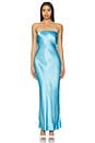 view 2 of 3 Moondance Strapless Dress in Topaz Blue