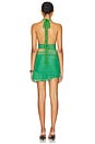 view 3 of 3 Fiore Halter Mini Dress in Green Apple