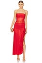 view 1 of 3 Celyse Strapless Dress in Rouge