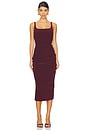 view 1 of 3 Karina Tuck Midi Dress in Plum