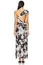 view 4 of 4 Solene Asymmetric Dress in Dark Blurred Floral