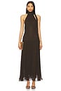 view 1 of 3 Inka High Neck Dress in Chocolate