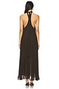 view 3 of 3 Inka High Neck Dress in Chocolate