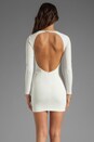 view 4 of 6 Estella Long Sleeve Backless Dress in Ivory