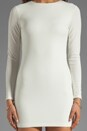 view 5 of 6 Estella Long Sleeve Backless Dress in Ivory