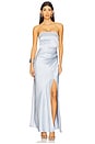 view 1 of 4 Dreamer Strapless Dress in Dusty Blue