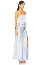view 3 of 4 Dreamer Strapless Dress in Dusty Blue