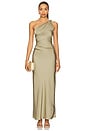 view 1 of 4 Lunetta Asymmetric Maxi Dress in Sage