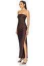 view 3 of 4 Eternity Strapless Maxi Dress in Dark Chocolate