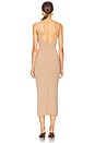 view 4 of 4 VESTIDO MIDI COM PREGAS KARINA in Camel