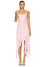 view 1 of 3 Tallis Asymmetric Dress in Powder Pink