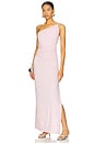 view 1 of 4 Apolline Asymmetric Maxi Dress in Powder Pink