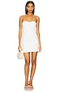 view 1 of 3 MINIVESTIDO SIN TIRANTES ABIGAIL in White