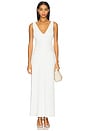 view 1 of 3 VESTIDO LONGO COM PREGAS ABIGAIL in White
