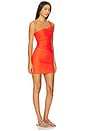 view 2 of 4 Melanie Asymmetric Mini Dress in Fire Red