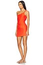 view 3 of 4 Melanie Asymmetric Mini Dress in Fire Red