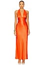 view 1 of 3 Carmela Halter Dress in Fire Red