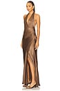 view 2 of 3 Elisia Wrap Maxi Dress in Milk Chocolate