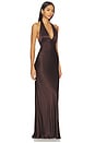 view 2 of 3 x REVOLVE Frida Halter Dress in Dark Chocolate