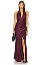 view 1 of 3 Elisia Wrap Maxi Dress in Plum