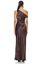 view 3 of 3 Sol Asymmetric Dress in Dark Chocolate