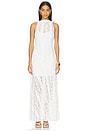 view 1 of 4 Henrietta High Neck Maxi Dress in White