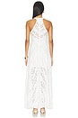 view 3 of 4 Henrietta High Neck Maxi Dress in White