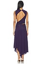 view 4 of 4 Leilah Drape Midi Dress in Deep Violet