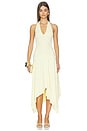 view 1 of 3 Nessie Halter Dress in Ice Yellow