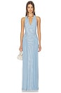 view 1 of 3 Juniper Halter Maxi Dress in Denim Blue
