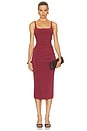 view 1 of 3 ROBE MI-LONGUE KARINA in Sangria