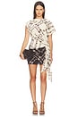view 1 of 4 Myah Mini Dress in Geo Vine Floral Choc & Cream