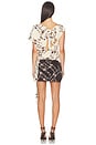 view 3 of 4 Myah Mini Dress in Geo Vine Floral Choc & Cream