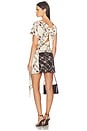 view 4 of 4 Myah Mini Dress in Geo Vine Floral Choc & Cream
