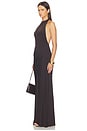 view 1 of 4 Court Halter Maxi Dress in Dark Chocolate
