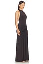 view 3 of 4 Court Halter Maxi Dress in Dark Chocolate