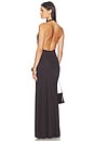 view 4 of 4 Court Halter Maxi Dress in Dark Chocolate