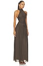view 4 of 4 Xanthi Halter Maxi Dress in Bitter Chocolate