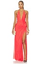 view 1 of 3 Xanthi V Neck Maxi Dress in Flame