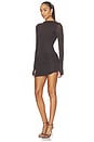 view 2 of 3 Andrea Longsleeve Mini Dress in Dark Chocolate