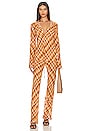 view 4 of 4 PANTALONES FLORIA in Golden Hour Check
