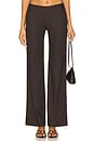 view 1 of 6 Ingrid Pant in Chocolate Pinstripe