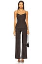 view 5 of 6 Ingrid Pant in Chocolate Pinstripe